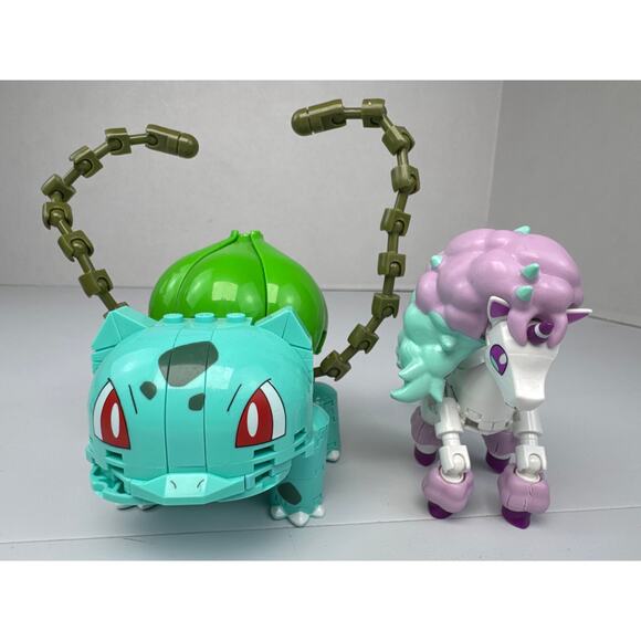 Mega construx pokemon galarian ponyta and Balbasaur figures - Picture 1 of 5